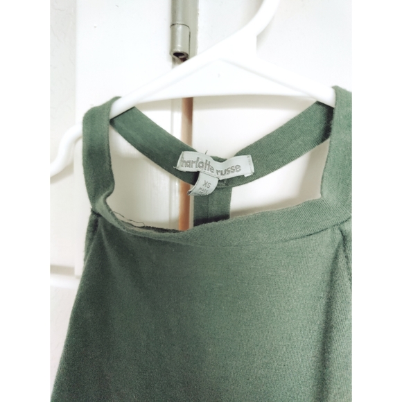Cut out back green tank from Charlotte Russe - Picture 3 of 4